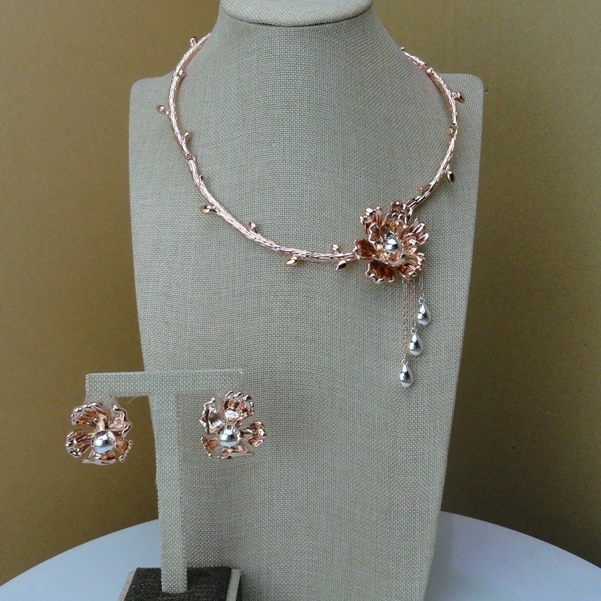 Gold Plated Chain Necklace Set
